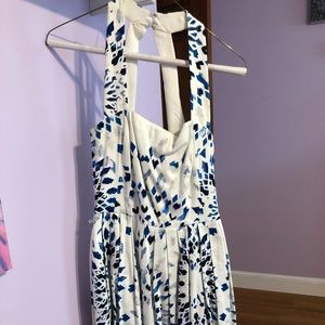 Women’s blue and white dress